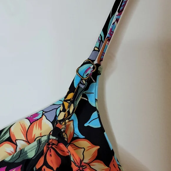 O'Neill Reina Tropical Malibu Bikini Top Size XL - Picture 5 of 12